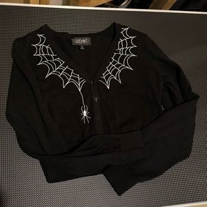 Spider Web Goth Cartigan